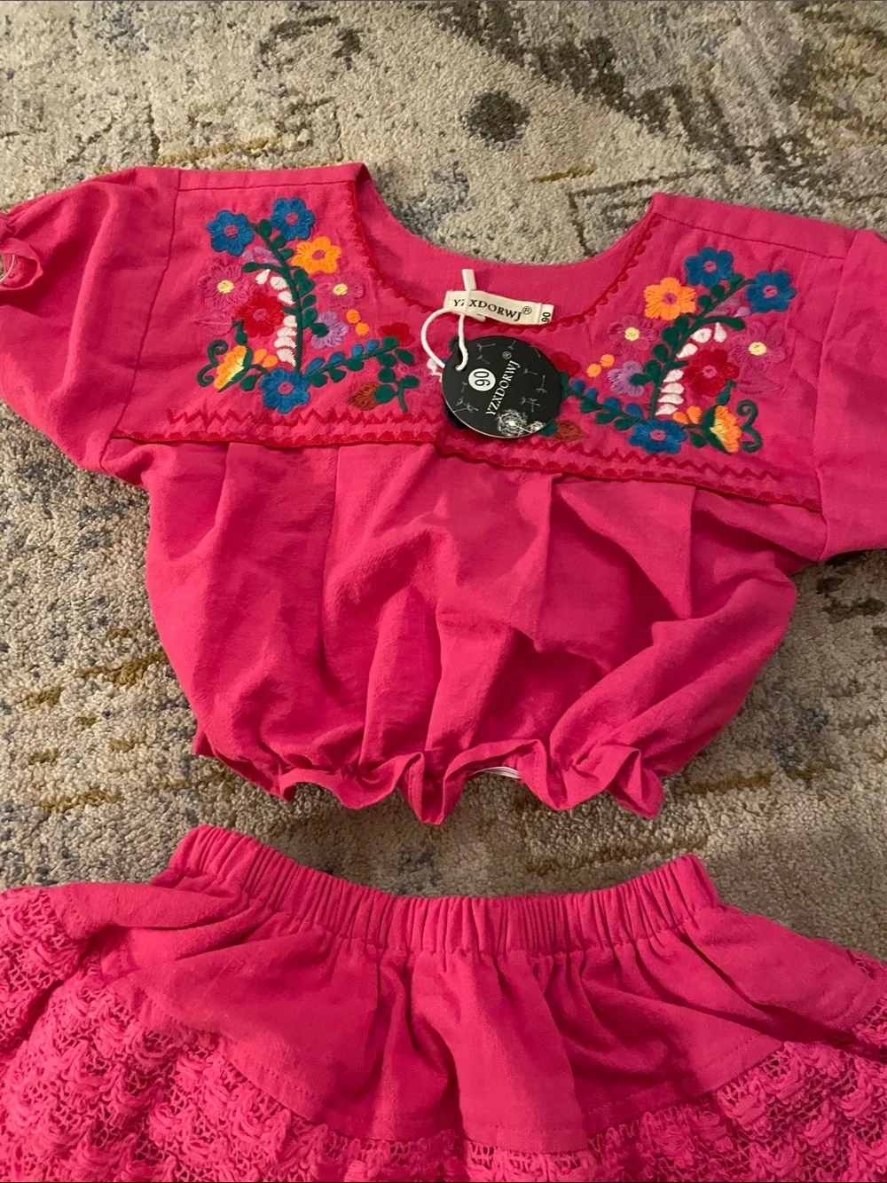 Mexican Toddler Girl Outfit 12-18M